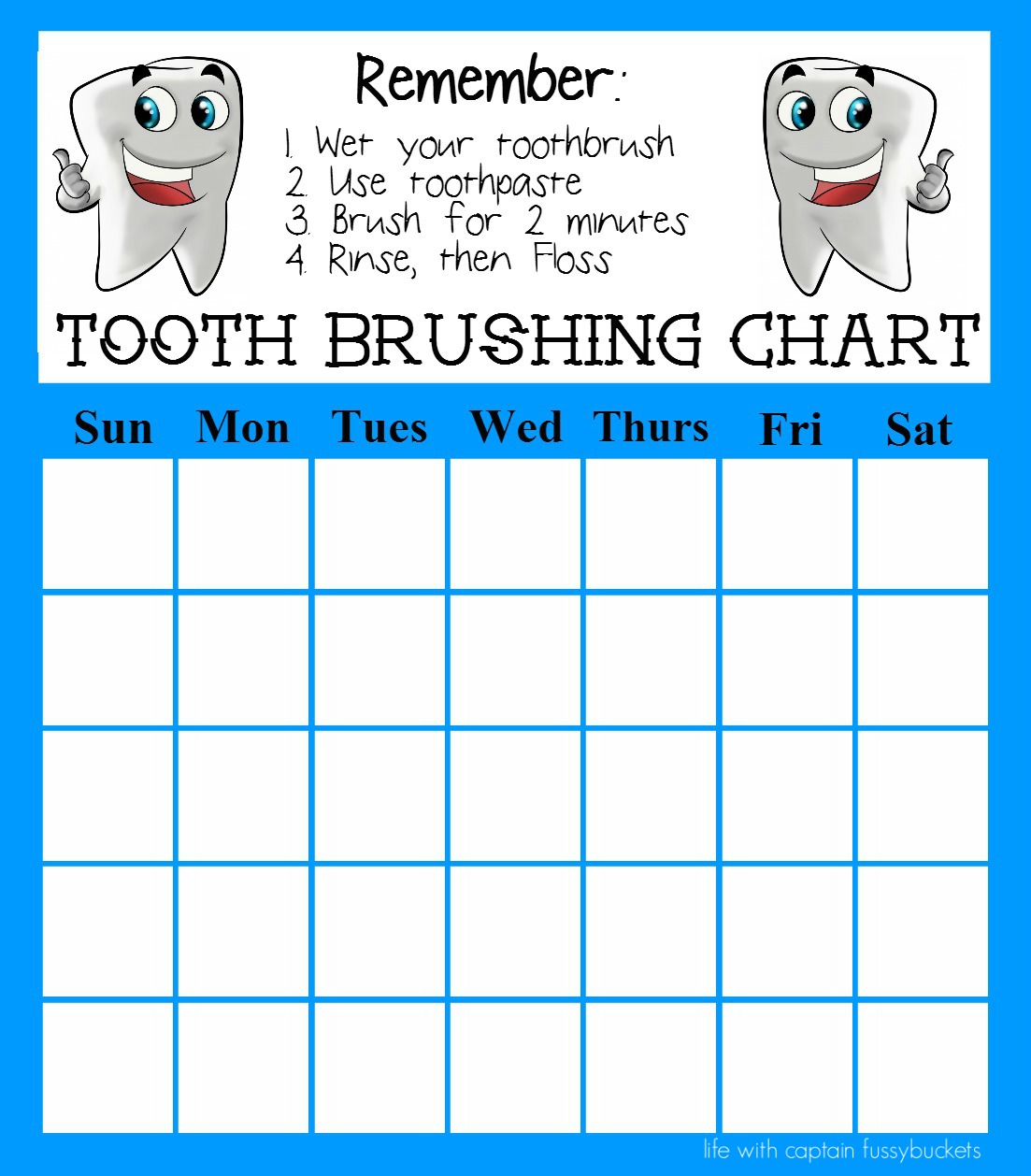 tooth brushing chart Archives Ginger Casa